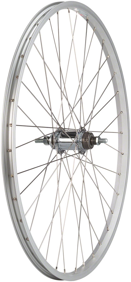 Quality Wheels Value Single Wall Series Coaster Brake Rear Wheel - 3/8" x 124mm, Coaster Brake, 3 Prong Cog, Silver - Image 5