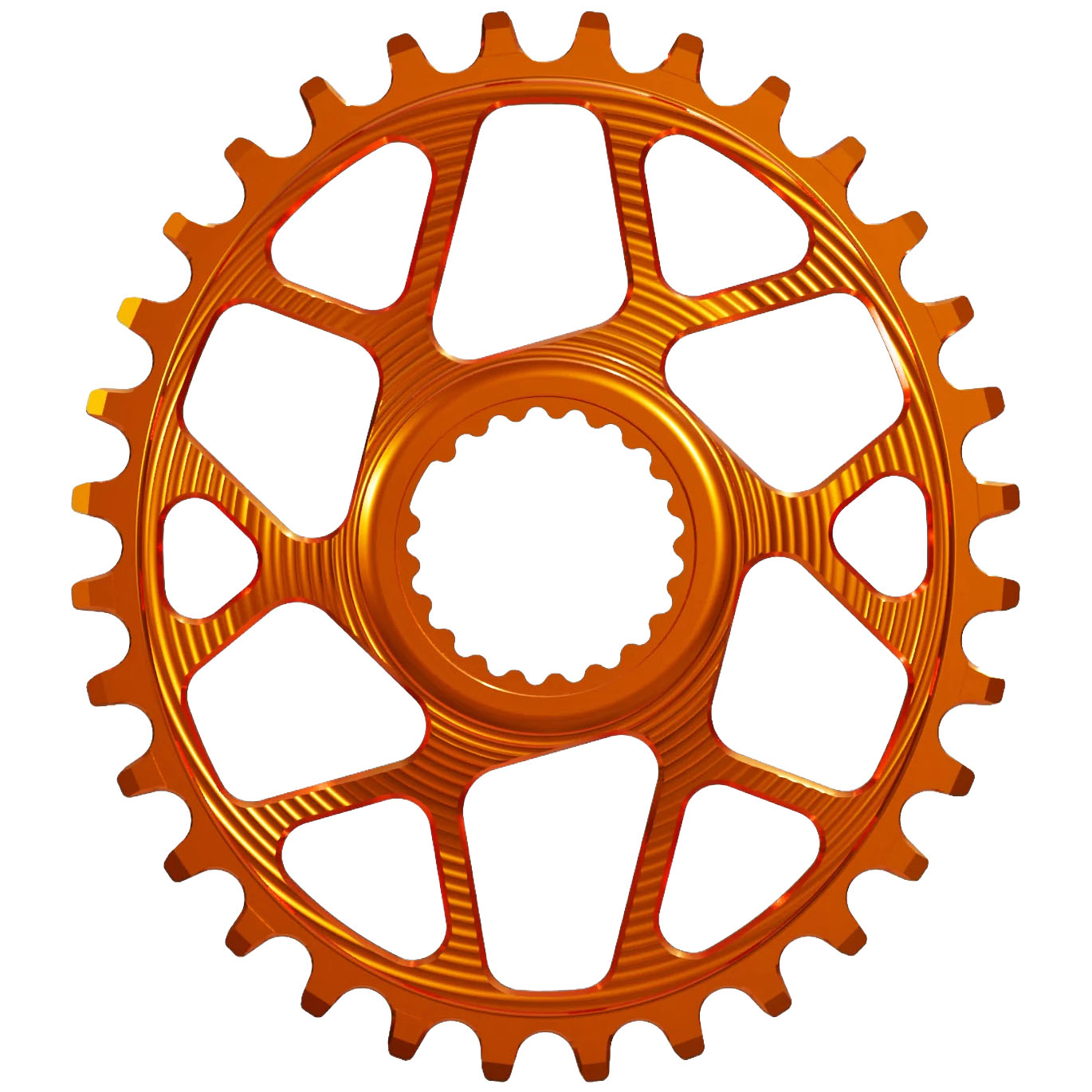 Works Components Oval Chainring Shimano DM 30T Boost 3mm Orange