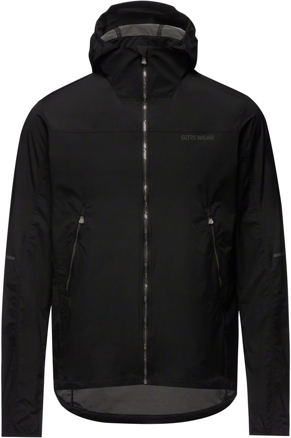 Gorewear Fernflow Hooded Windbreaker - Black, Men's