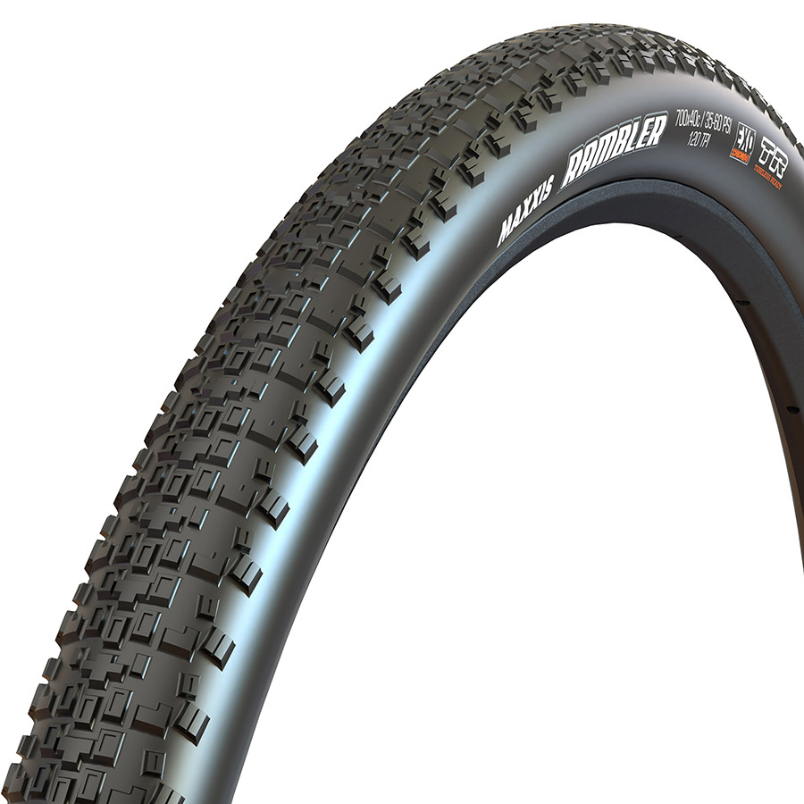 Maxxis Rambler Gravel Tire 700x50C Folding Tubeless Ready HYPR-X EXO 120TPI Black Maxxis Rambler Gravel Tire 700x50C Folding Tubeless Ready HYPR-X EXO 120TPI Black