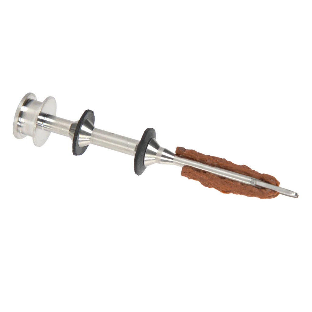 Garrett Dynamics ERM Axle Tire Plug Tool Silver w/5x Bacon Strips