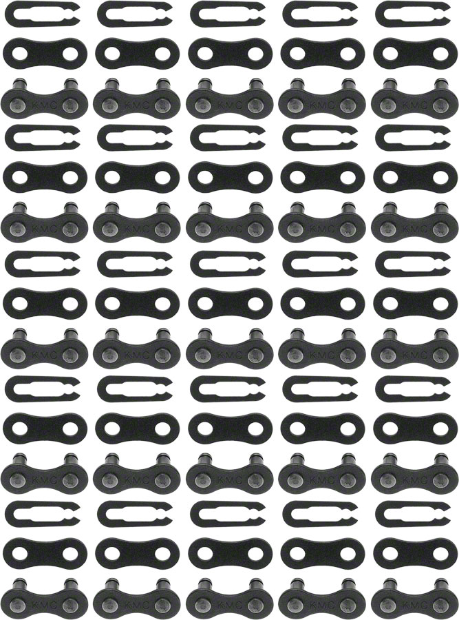 KMC Z410 Master Link - Single Speed 1/2" x 1/8" Black 25 Pairs
