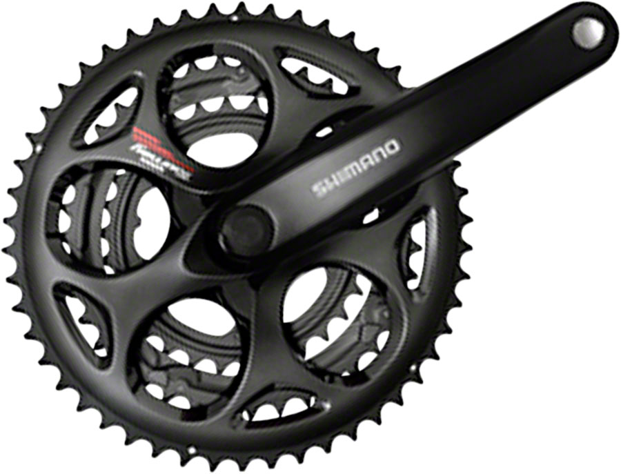 Shimano Tourney FC-A070 Crankset - 170mm 7/8-Speed Riveted Square Taper JIS Spindle Interface, Black variant 4