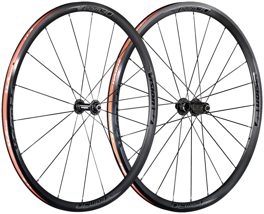 Vision Team 30 Comp TL Wheelset - 700C QR x 100/130mm Rim Brake HG 11 Black