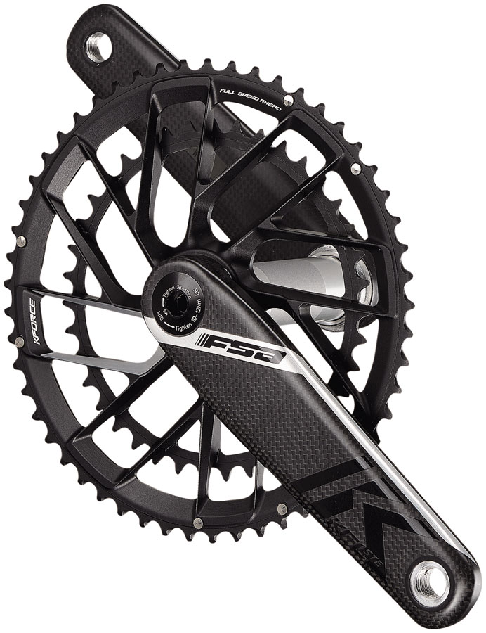 FSA K-Force Team Edition Crankset 2x 50/34T Chainrings 170mm Arm Length Direct Mount 386EVO Spindle – BLK