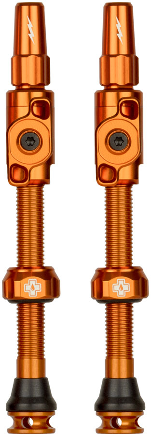 Muc-Off Big Bore Lite Tubeless Valve Stems - Large 45mm -Orange