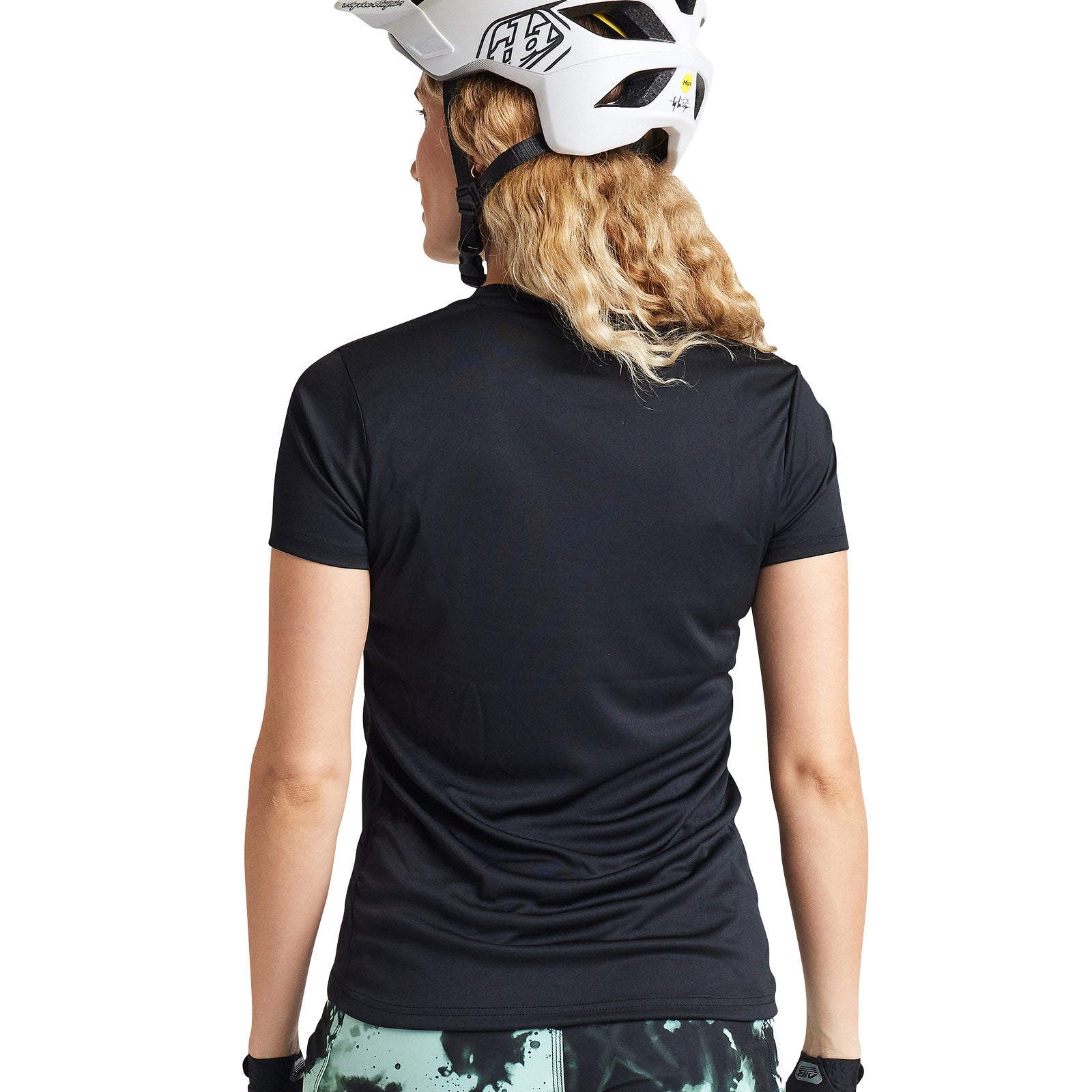 Womens Lilium SS Jersey Solid Black - Image 7