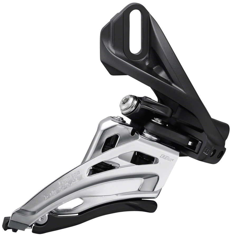 Shimano Deore FD-M4100-D Front Derailleur - 10-Speed Double Side Swing Front Pull Direct Mount Silver/BLK Shimano Deore FD-M4100-D Front Derailleur - 10-Speed Double Side Swing Front Pull Direct Mount Silver/BLK