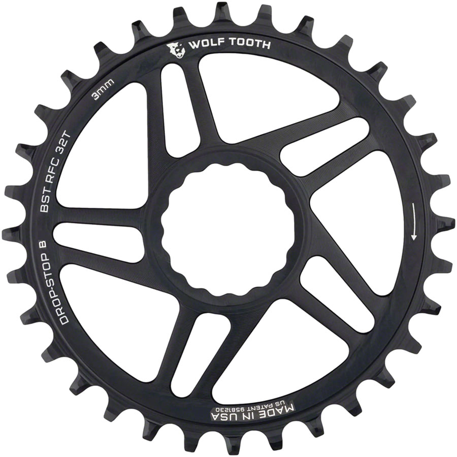 Wolf Tooth Direct Mount Chainring - RaceFace/Easton CINCH Direct Mount, Black variant 3