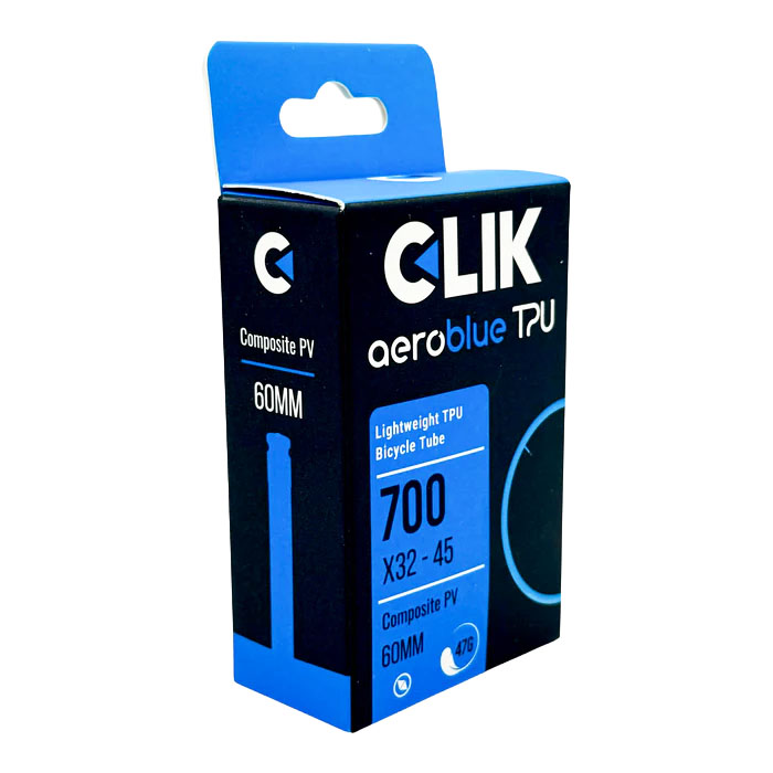 Clik AeroBlue TPU Tube Clik Valve 700x32-45 60mm Valve