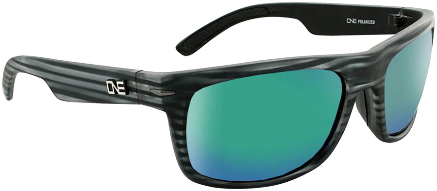 ONE Timberline Polarized Sunglasses Matte Driftwood Gray Polarized Smoke Green Mirror Lens