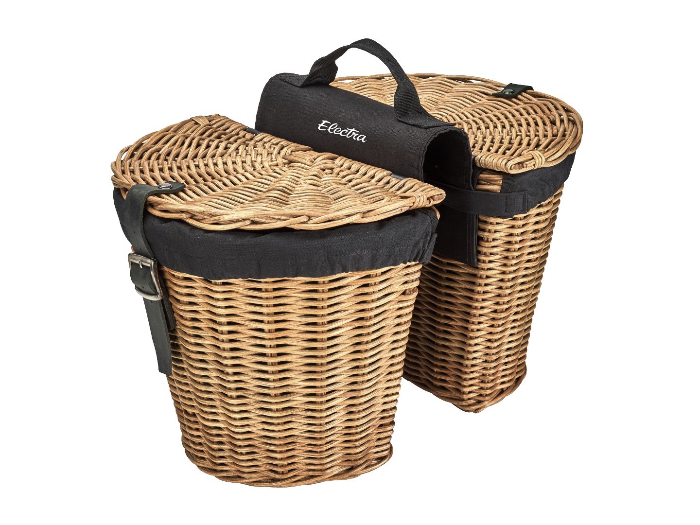 Electra Rattan Panniers w/Liner Natural Rear Basket