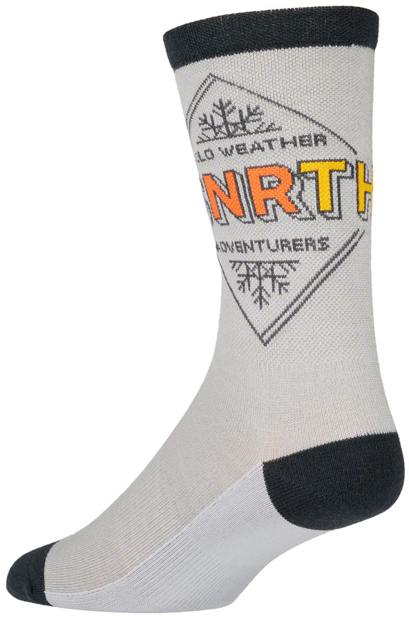 45NRTH Adventure Crew Lightweight Wool Sock - Gray/Dark Blue - Image 2