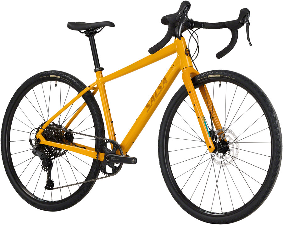 Salsa Journeyer Drop Bar Cues 1x11 Bike - 700c, Aluminum, Mustard - Image 2