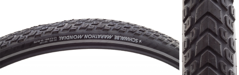 Schwalbe Marathon Mondial Performance Lite RaceGuard 700x42 Standard Tire Schwalbe Marathon Mondial Performance Lite RaceGuard 700x42 Standard Tire