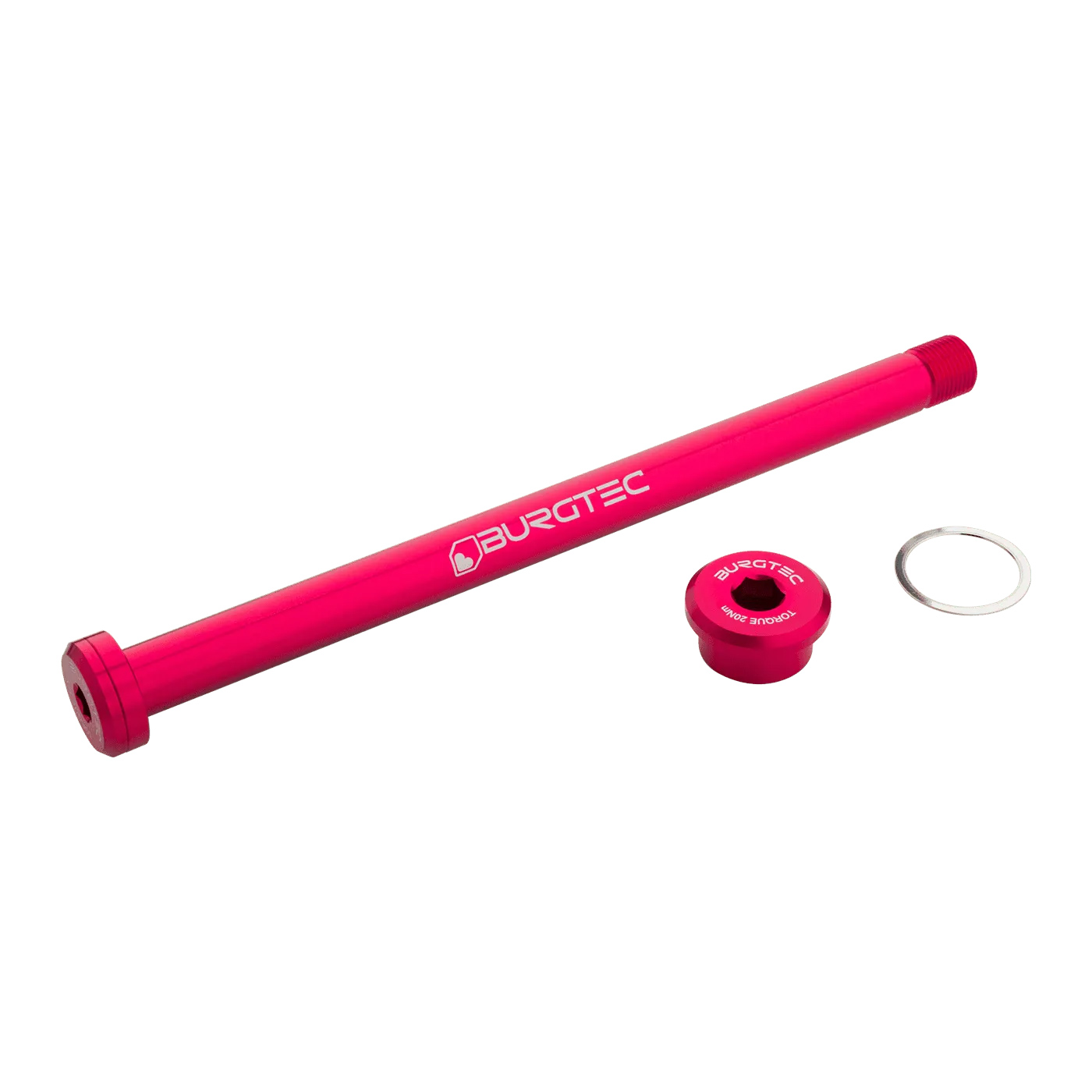 Burgtec Rocky Mountain 173mm Rear Axle - Toxic Barbie Pink