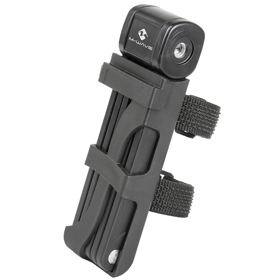 M-Wave F 875/6 Twin Set of 2 Folding Locks Key 87.5cm 6mm Black