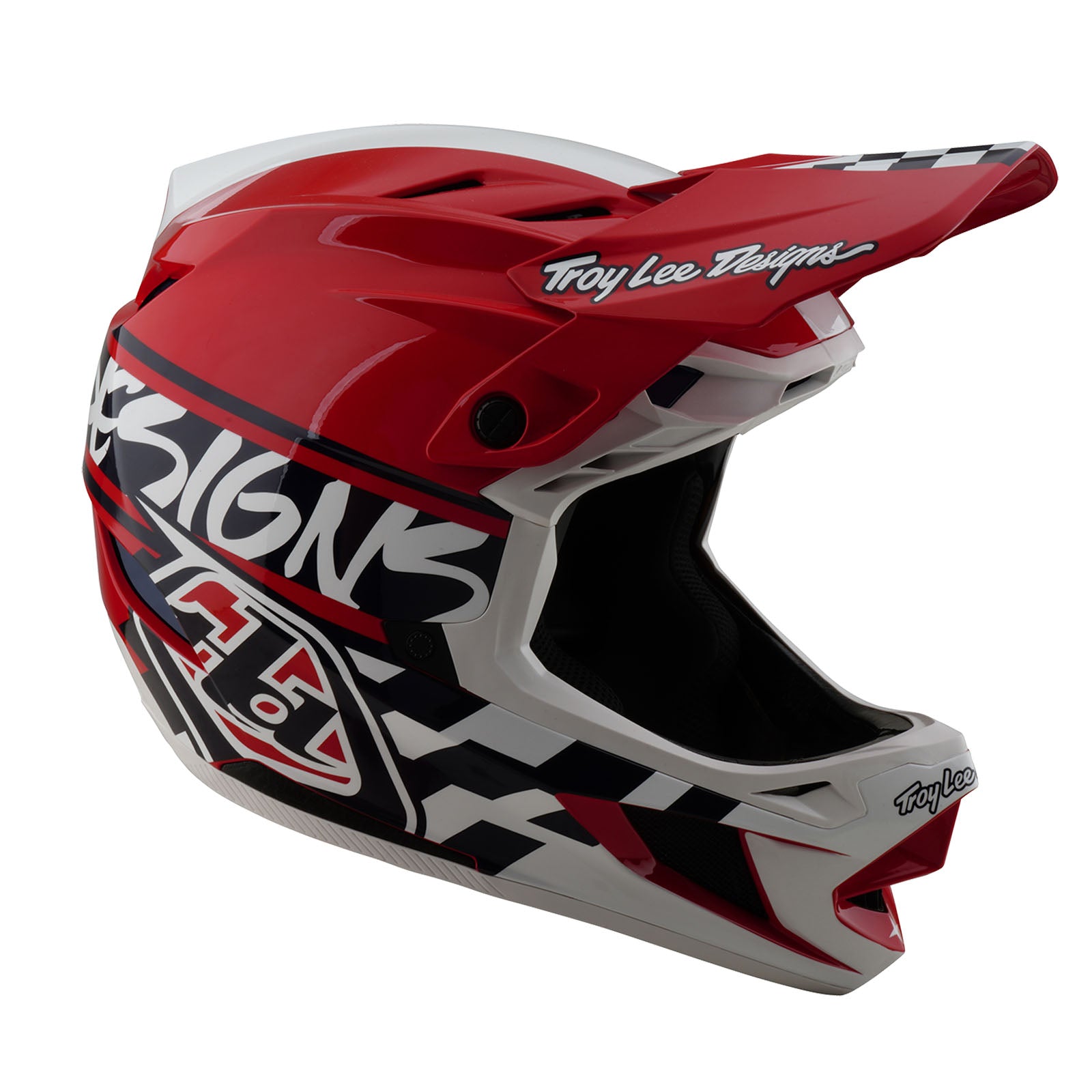 D4 Polyacrylite Helmet Fifty-50 White / Red - Image 6