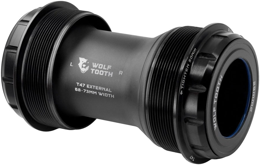 Wolf Tooth T47 External Bottom Bracket - T47 External 68/73mm For SRAM DUB Spindle BLK