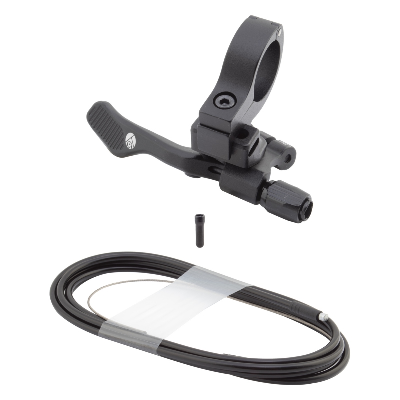 Origin8 Hangtime Dropper Post Lever Kit Flat Bar Remote Lever Black Alloy Origin8 Hangtime Dropper Post Lever Kit Flat Bar Remote Lever Black Alloy