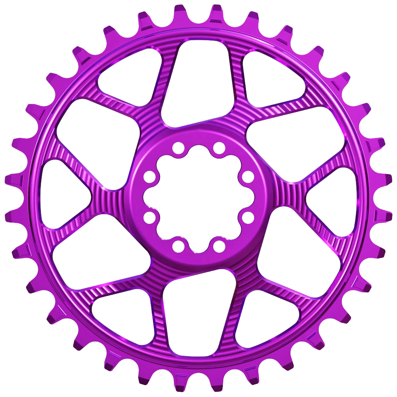 Works Components Round Chainring SRAM 8-Bolt 30T Boost 3mm Purple
