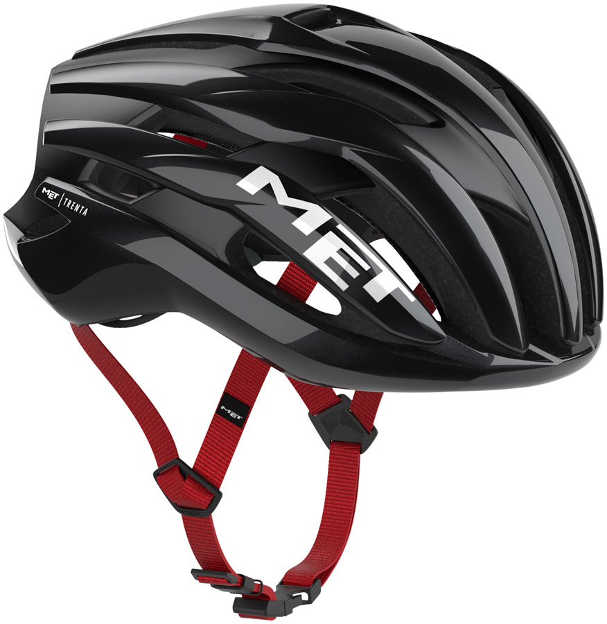 MET Trenta Helmet - Black/Red Gloss - Image 4