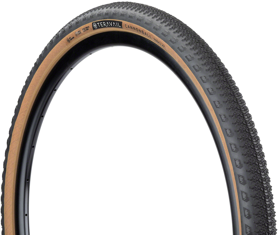 Teravail Cannonball Tire - 700 x 47 Tubeless Folding Tan Light and Supple Teravail Cannonball Tire - 700 x 47 Tubeless Folding Tan Light and Supple