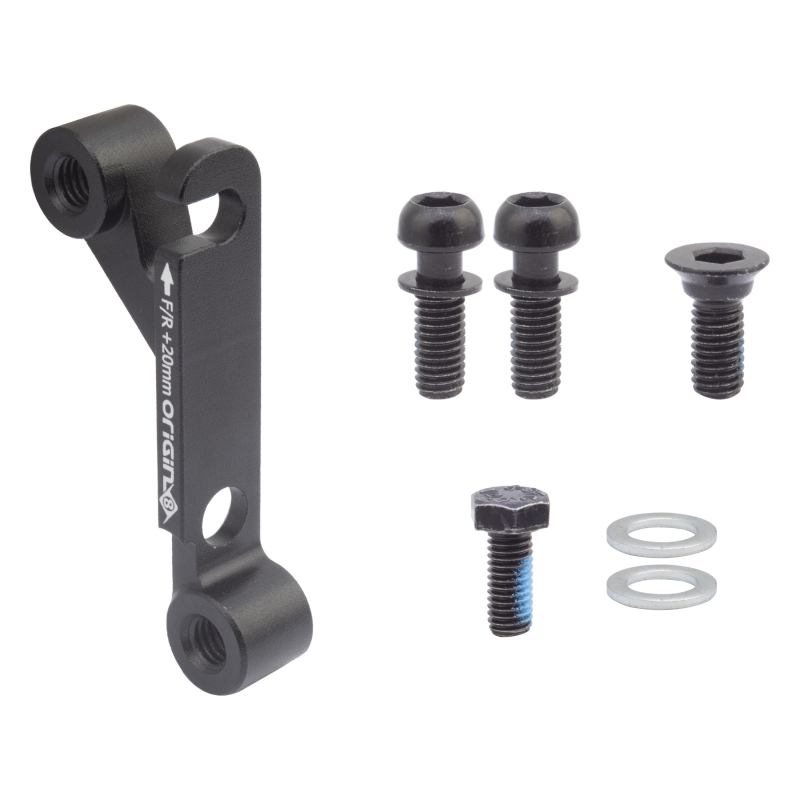 Origin8 Vise IS Mount to Flat Mount Disc Adapter  IS Mount Flat Mount Black 20mm