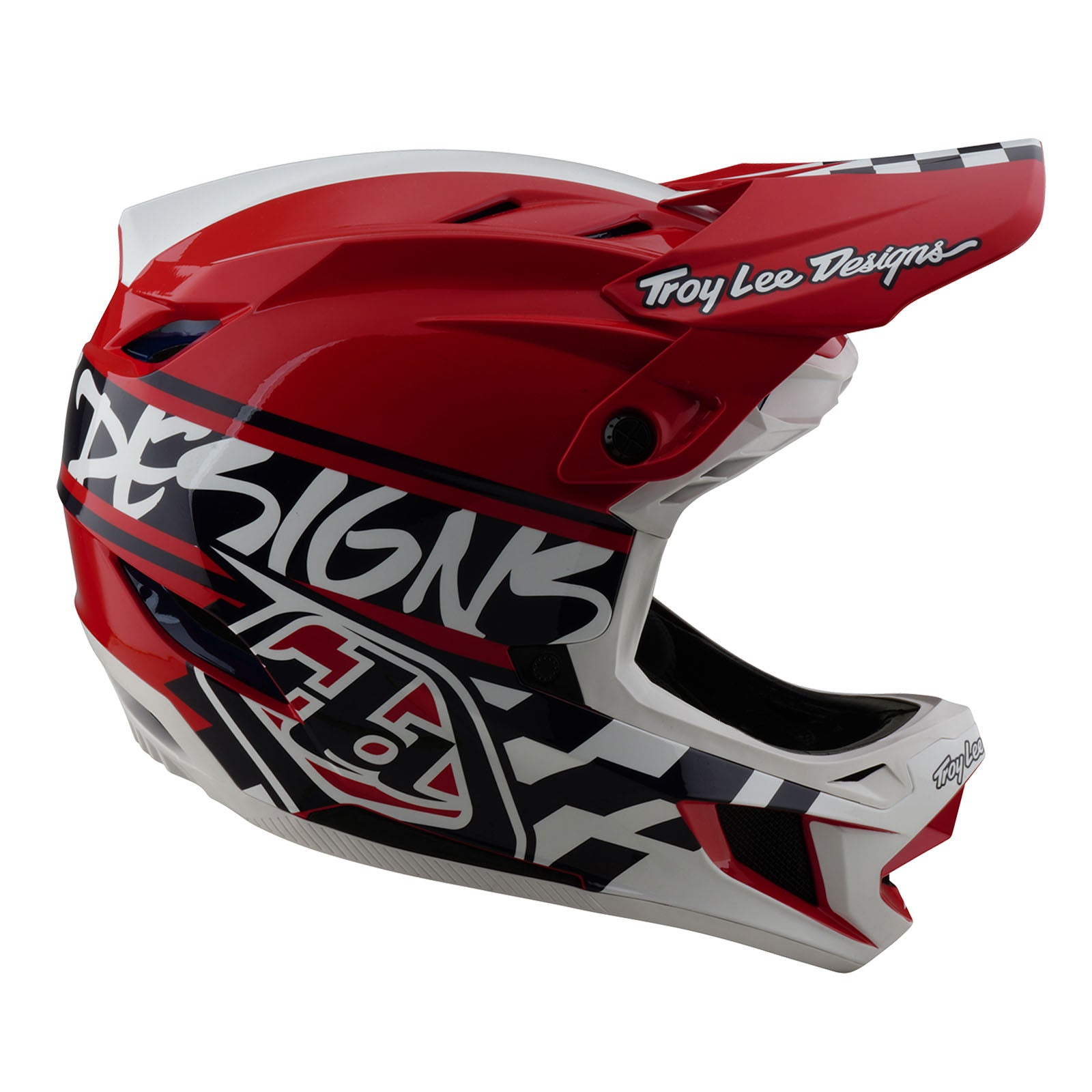 D4 Polyacrylite Helmet Fifty-50 White / Red - Image 5