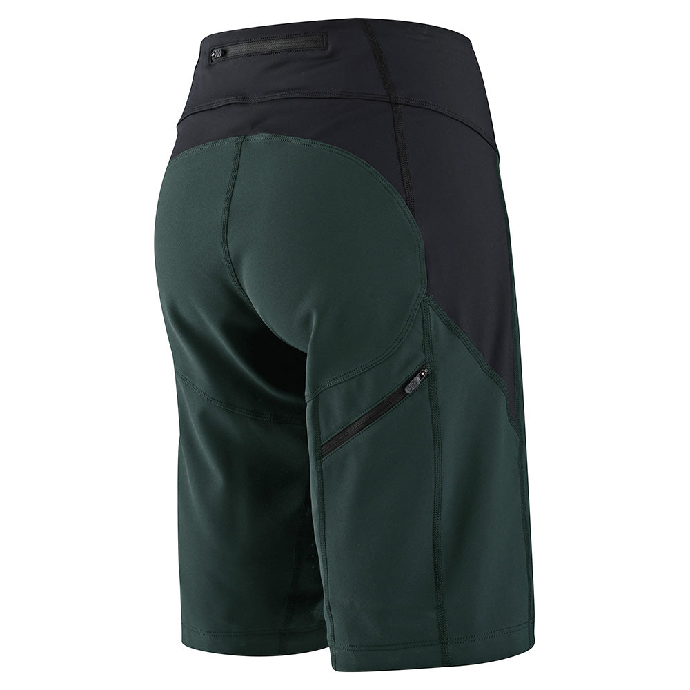 Womens Luxe Short No Liner Solid Steel Green - Image 3