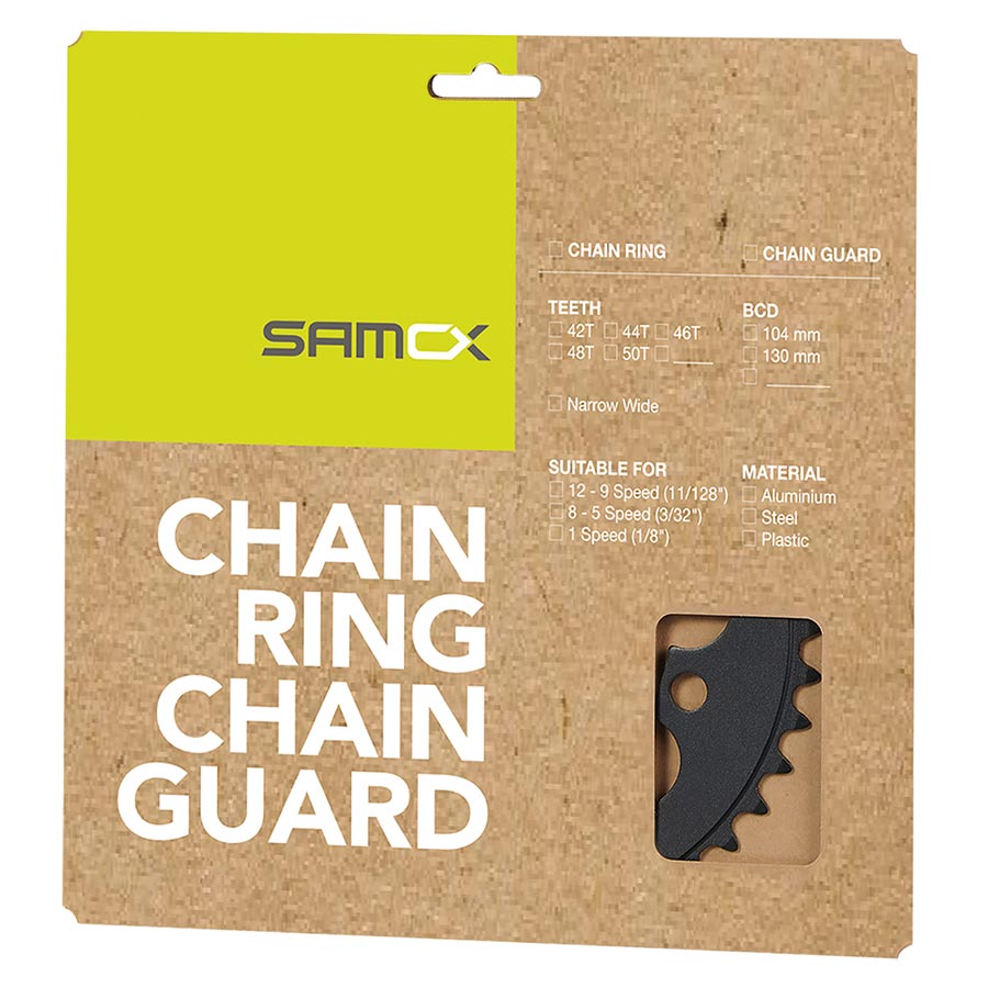 Samox PD-R4-S Chainring Teeth: 42 Speed: 1 BCD: 104 Bolts: 4 Steel Black Samox PD-R4-S Chainring Teeth: 42 Speed: 1 BCD: 104 Bolts: 4 Steel Black