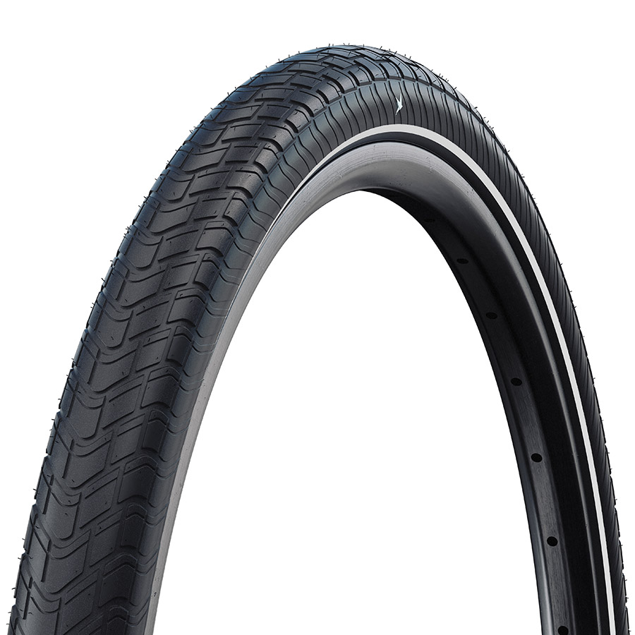 Schwalbe Motion Big Apple Hybrid Tire 16''x2.00 Wire Clincher Addix Green RaceGuard Reflex 67TPI Black