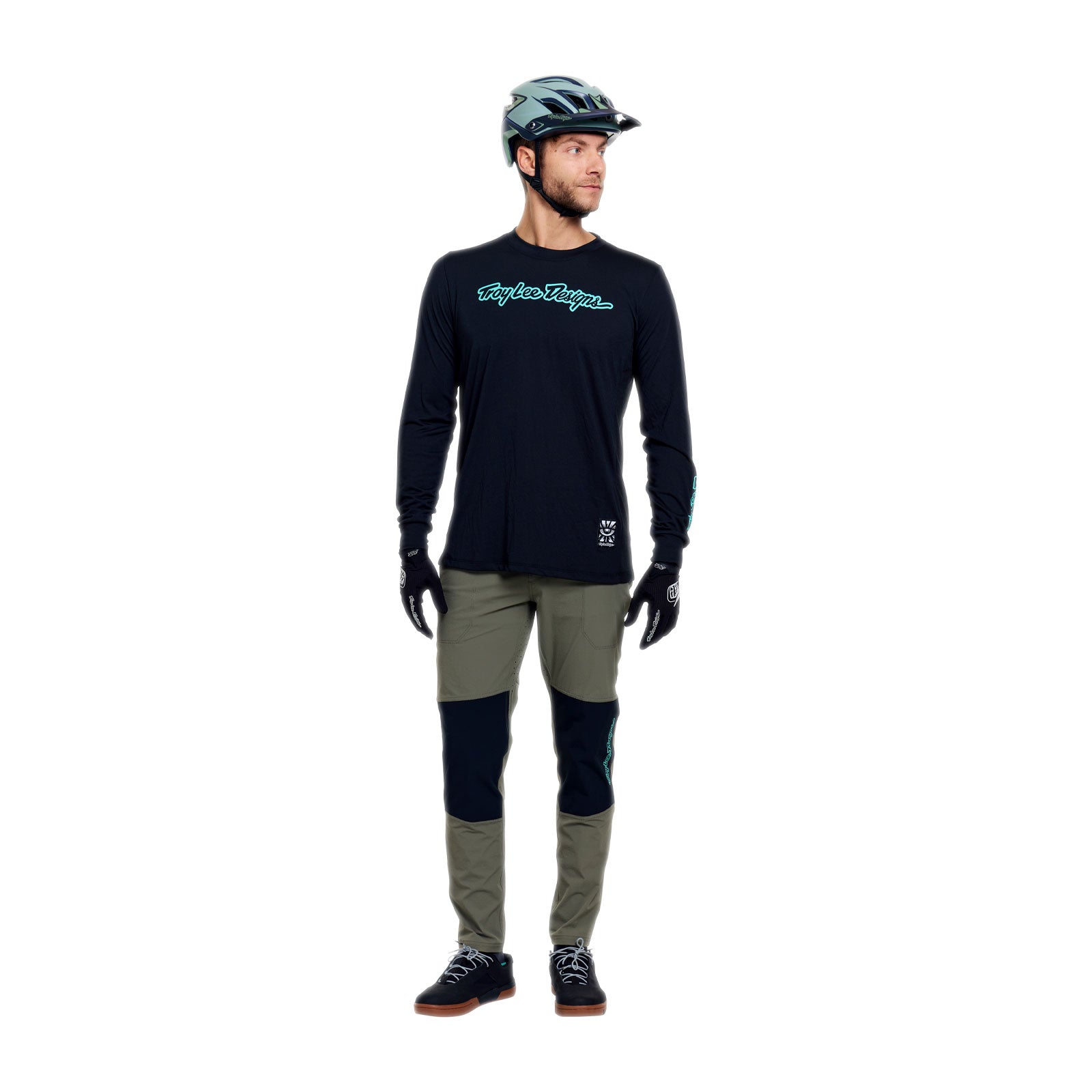 Skyline Ride LS Tee Signature Black / Real Teal - Image 8