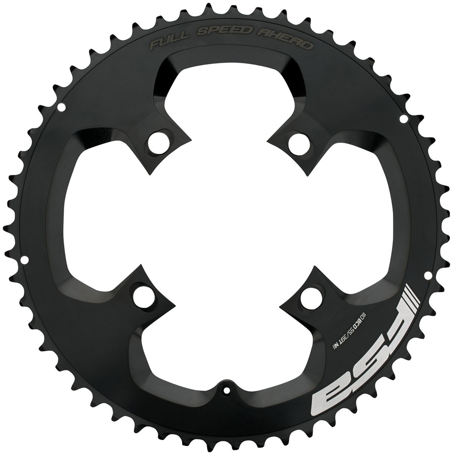 FSA SL-K Super Road Chainring 1x 50T Tooth Count 110BCD Asymmetric Bolt Pattern 4-Bolt Interface – BLK