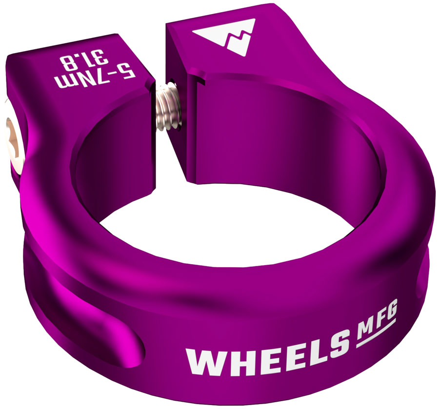 Wheels Manufacturing Seatpost Clamp - 31.8mm Bolt-On Purple