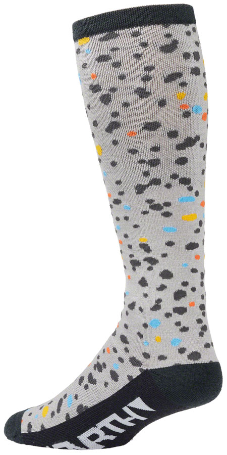 45NRTH Speck Heavyweight Knee High Wool Sock - Gray/Dark Blue - Image 2