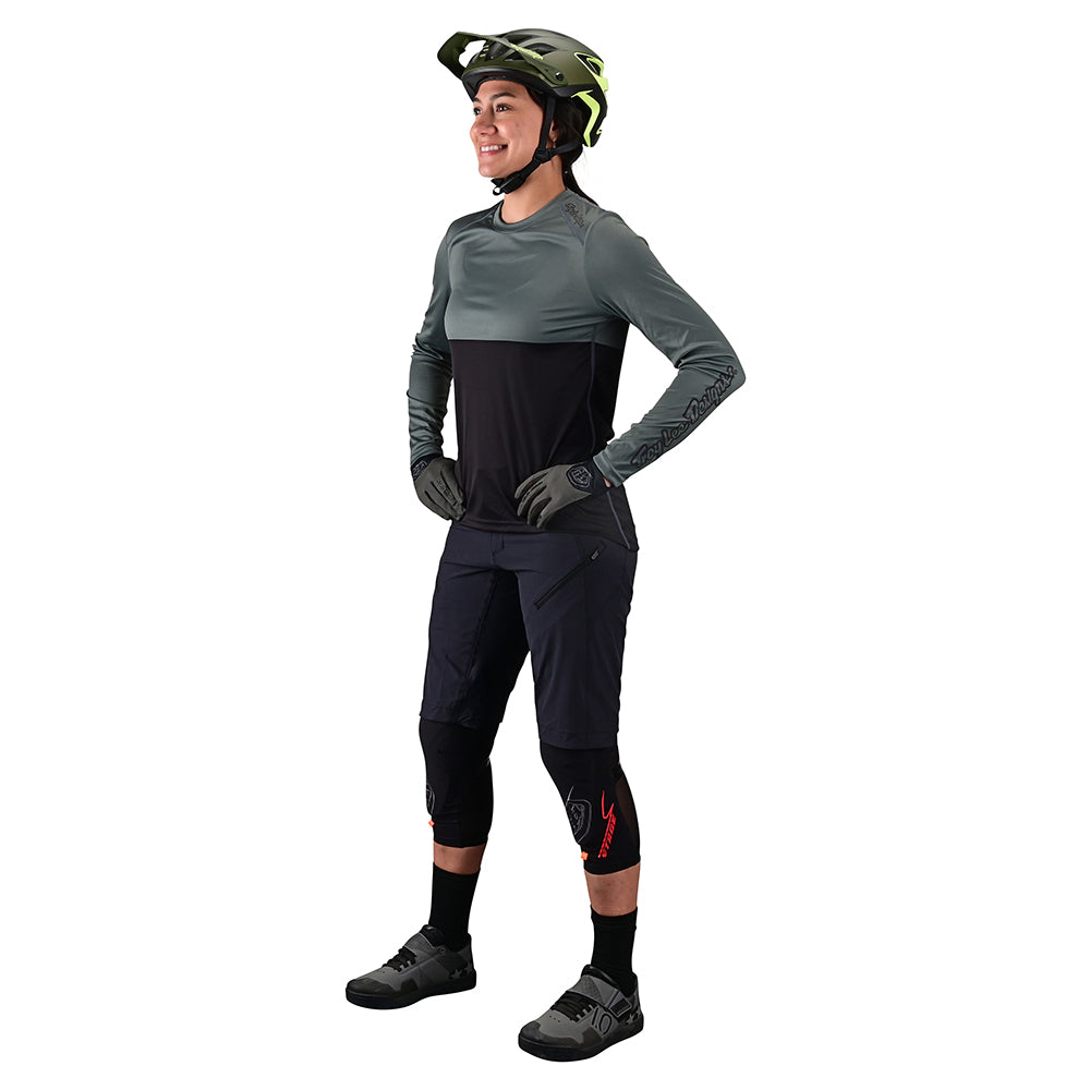 Womens Lilium LS Jersey Block Green / Black - Image 5