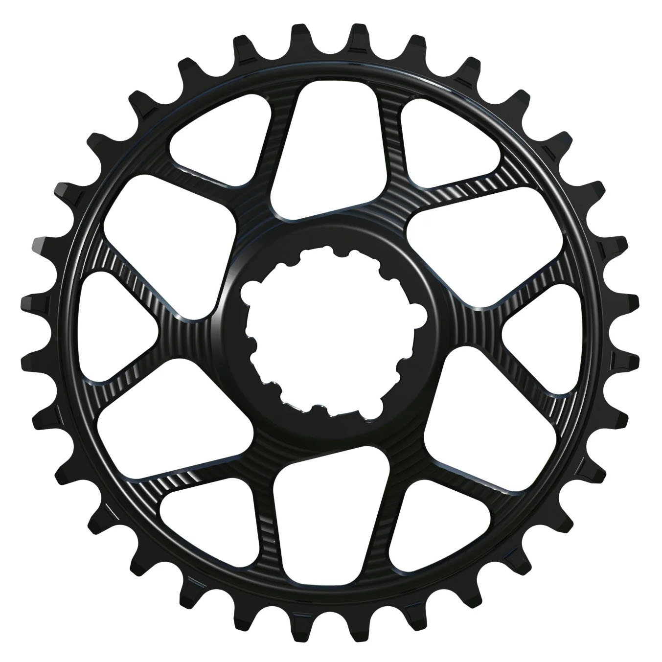 Works Components Round Chainring SRAM 3-Bolt40T 6mm Offset Blk