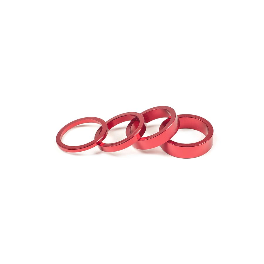 Salt Headset Spacer Headset Spacer 1-1/8'' Height: 3mm/5mm/8mm/10mm 6061-T6 Aluminum Red Salt Headset Spacer Headset Spacer 1-1/8'' Height: 3mm/5mm/8mm/10mm 6061-T6 Aluminum Red