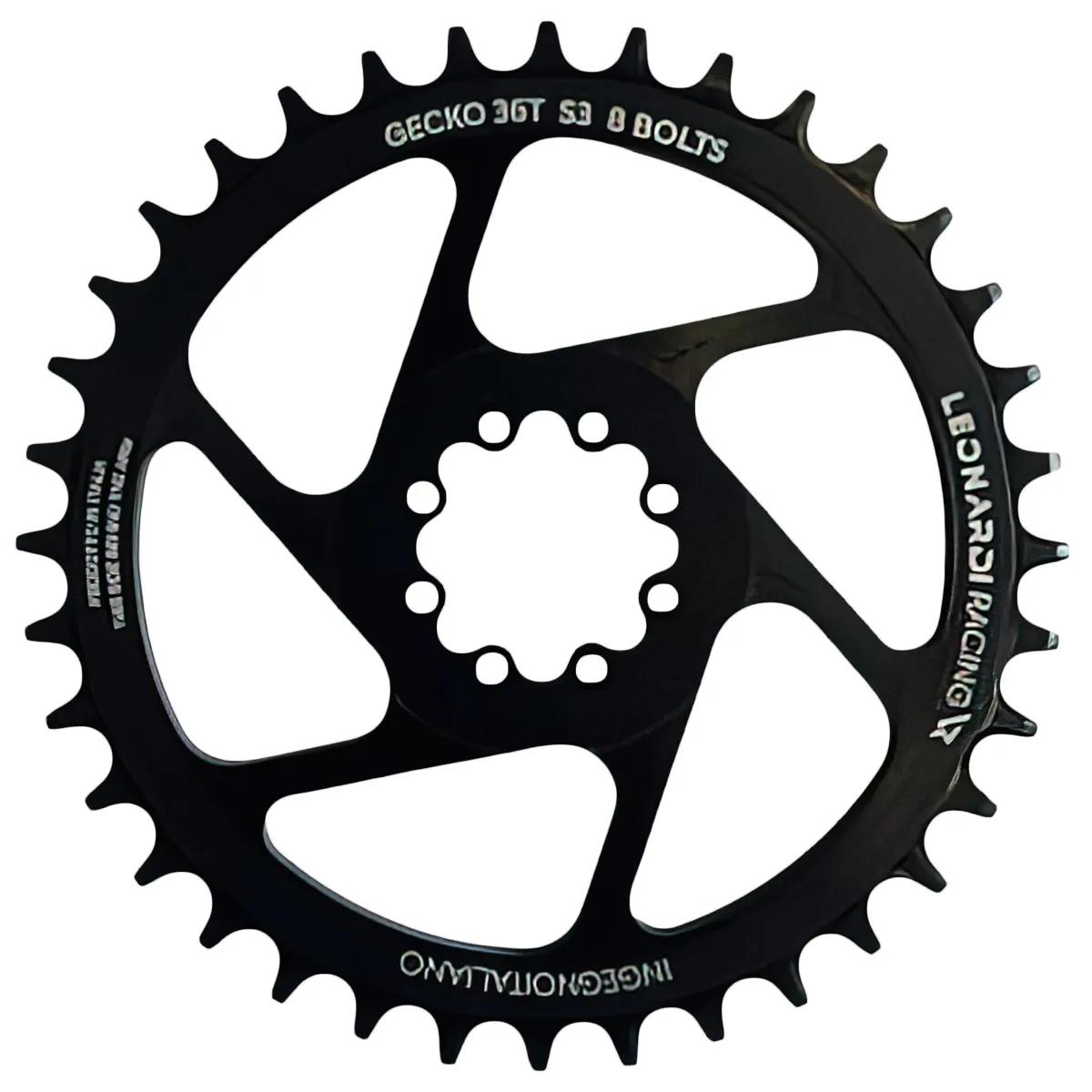 Leonardi S3 8-Bolt Direct Mount Ring - Black variant 2