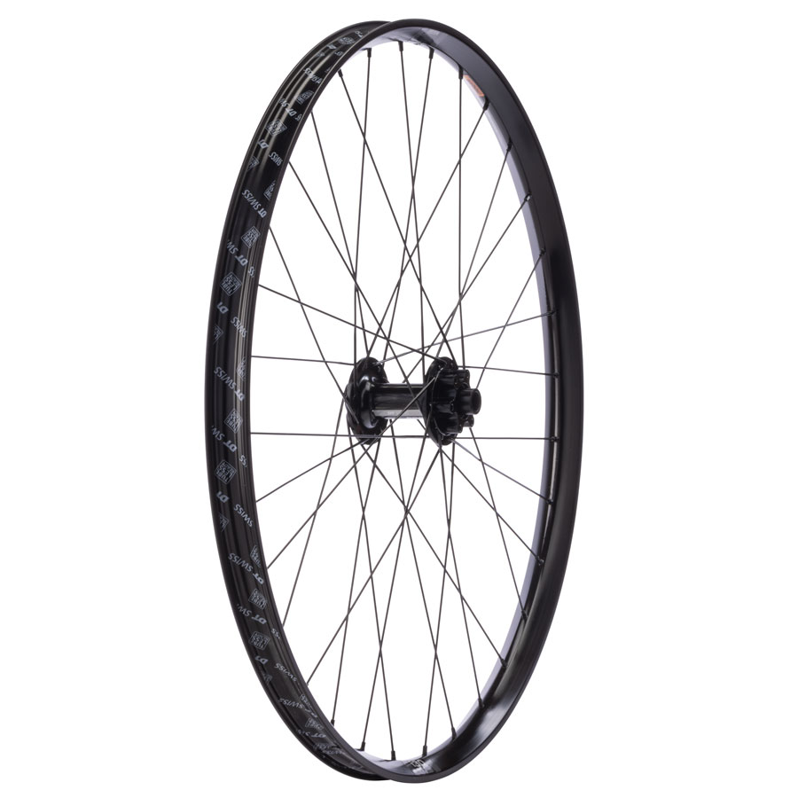 Quality Wheels DT 370 / WTB KOM i30 Front Wheel - 15 x 110mm 6-Bolt, Black - Image 6