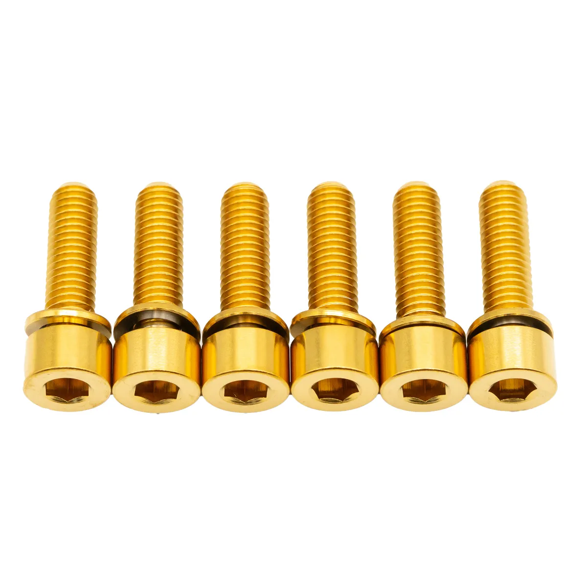 Better Bolts Industry Nine Ti Stem Bolt Kit Gold 6/Count