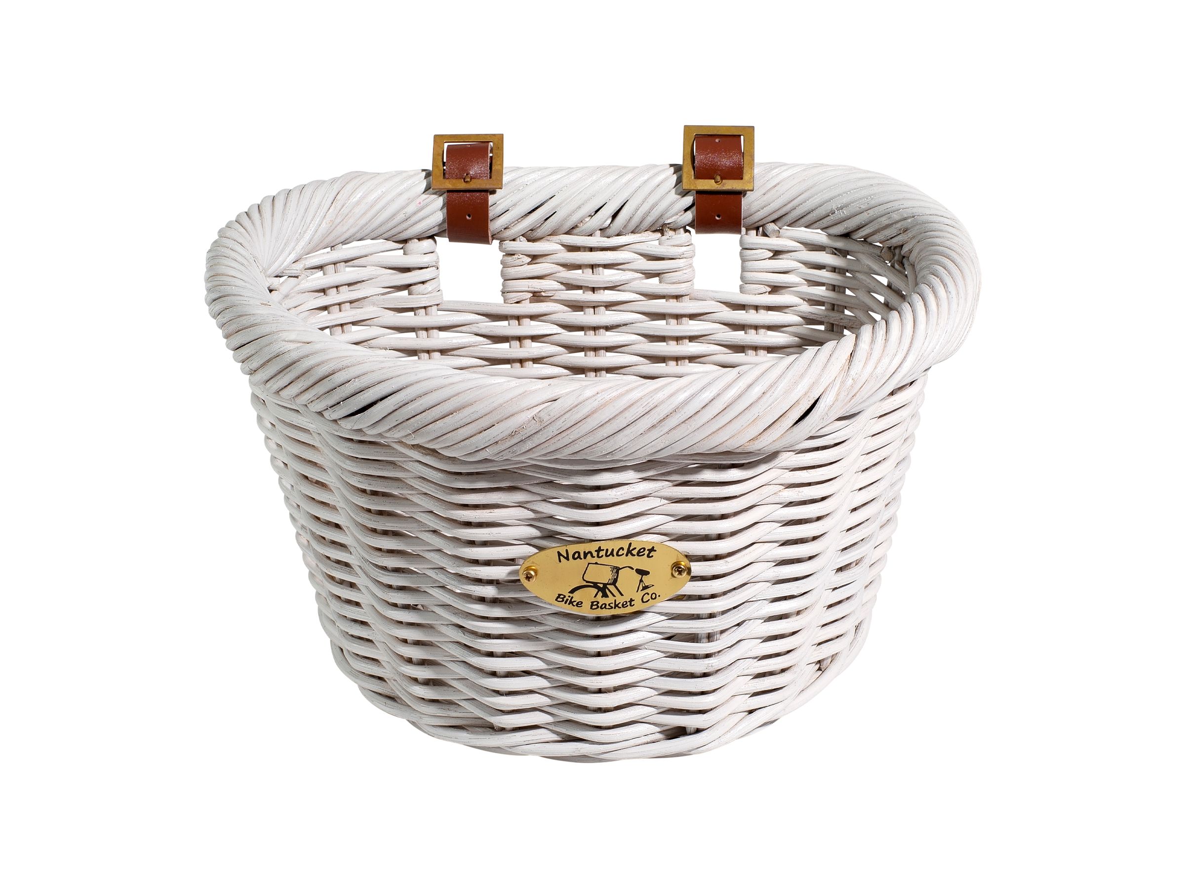 Nantucket Cruiser D-Shaped White Basket Nantucket Cruiser D-Shaped White Basket