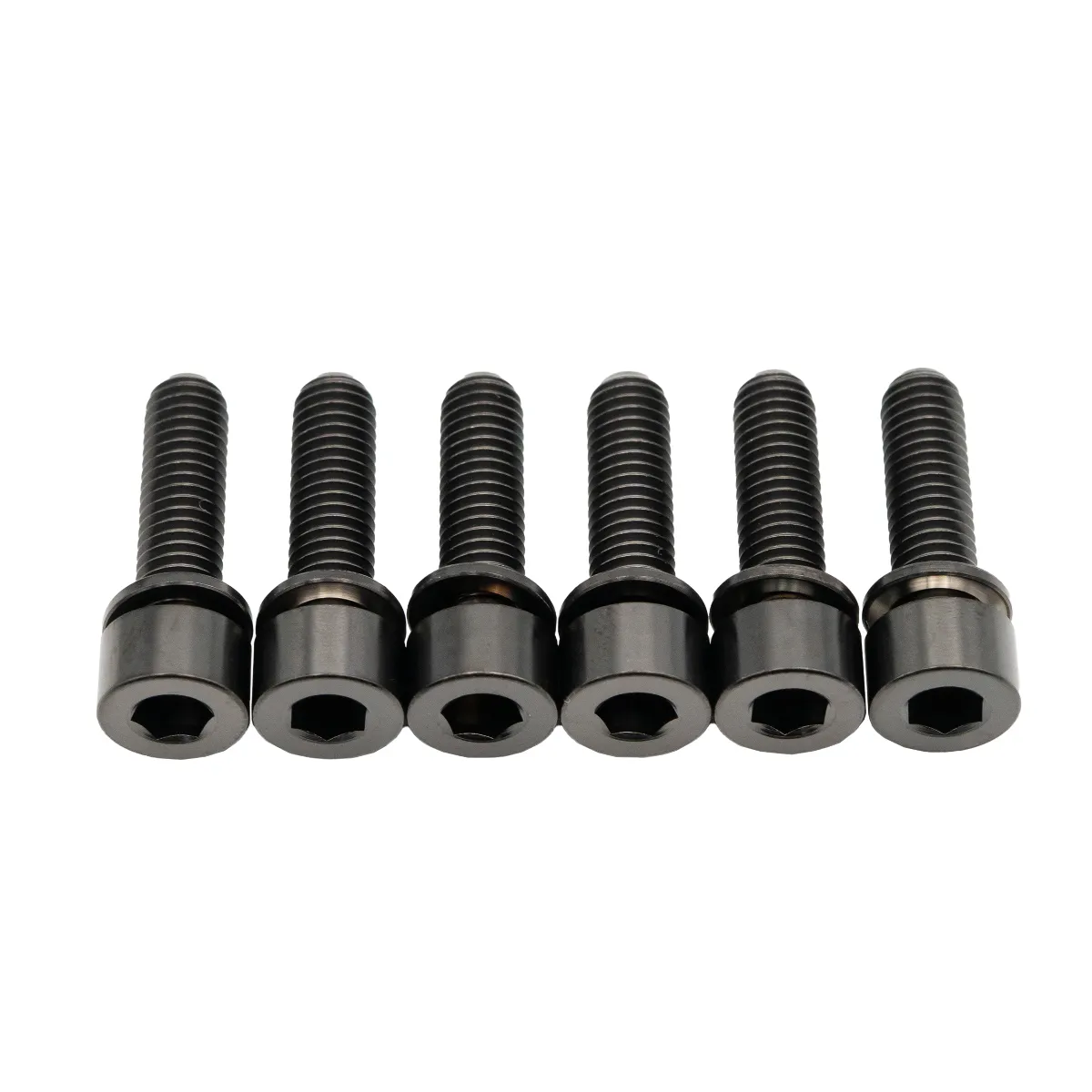 Better Bolts Industry Nine Ti Stem Bolt Kit Black 6/Count