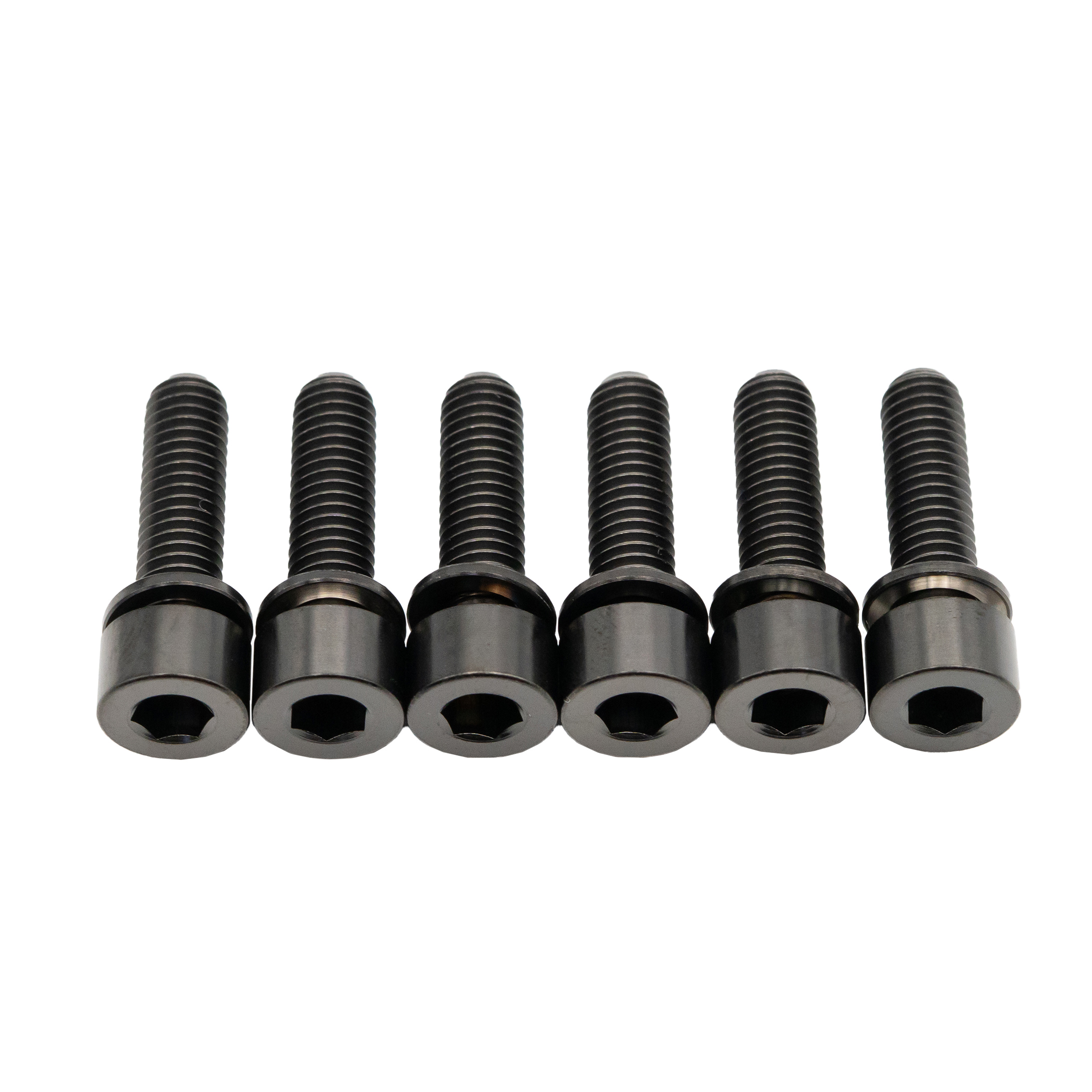 Better Bolts Industry Nine Ti Stem Bolt Kit Black 6/Count