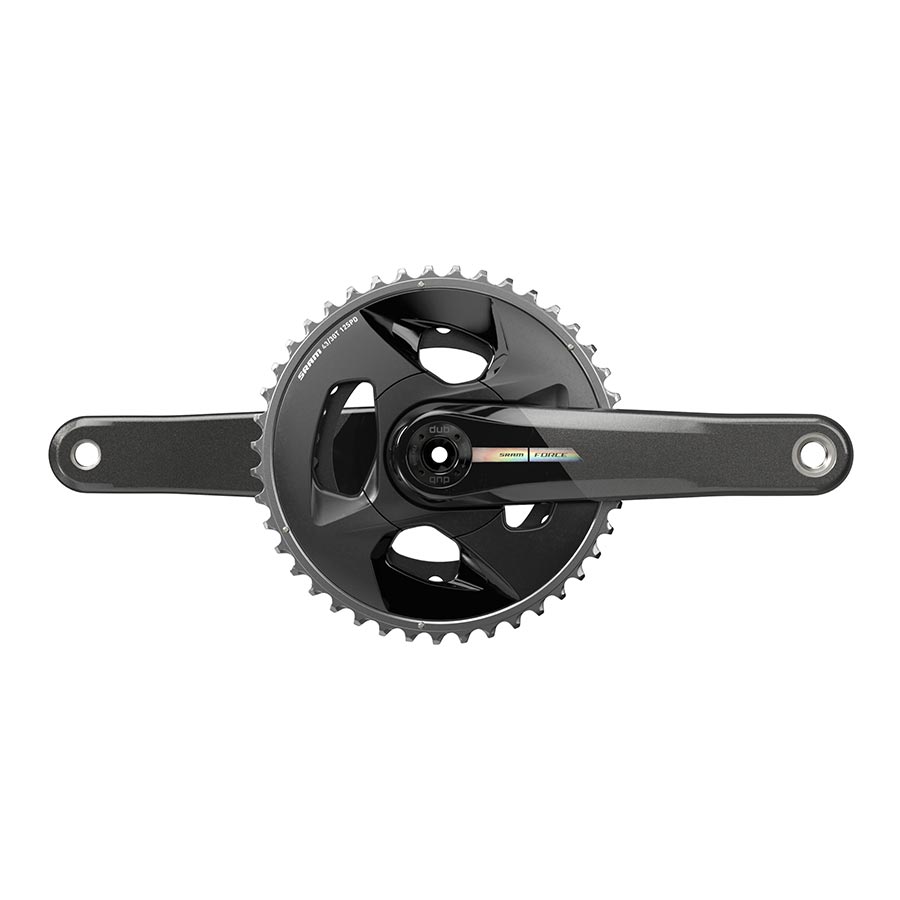 SRAM Force D2 2x Wide Crankset Speed: 12 Spindle: 28.99mm BCD: 94 43/30 DUB 172.5mm Black Road Disc