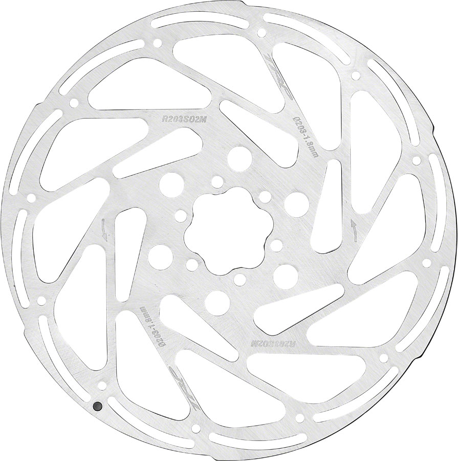 TRP R2 Disc Brake Rotor - 203mm 6-Bolt 1.8mm Rust Blocker Treatment Silver