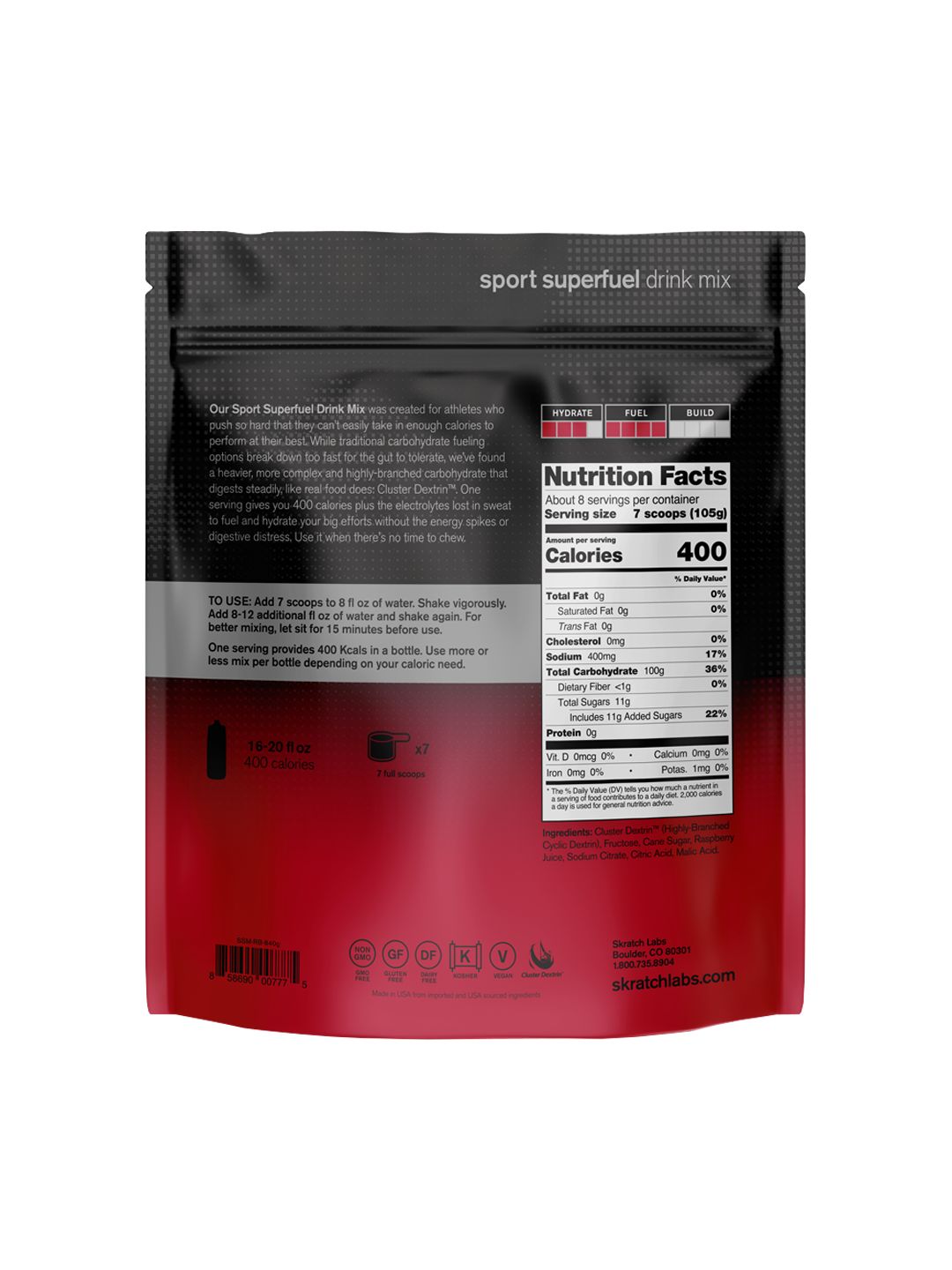 Skratch Labs Sport Super High-Carb Drink Mix 8-Serving Bag - Image 2