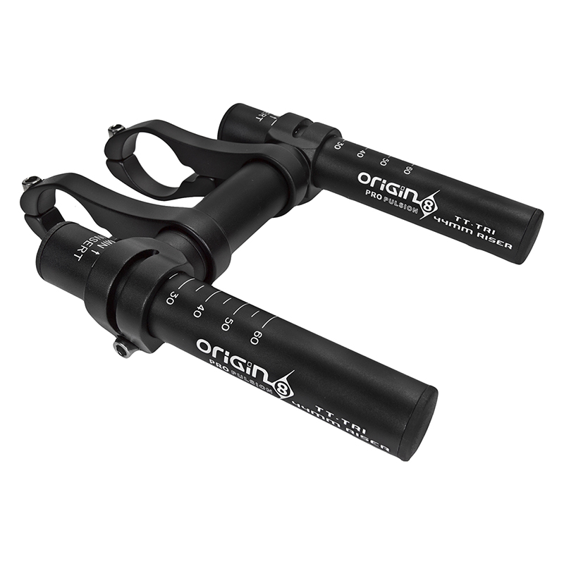 Origin8 Mini Tri Clip-On Bars 25.4mm - 31.8mm 110mm x Ø22.2mm Black Aero Bars AL6061 Origin8 Mini Tri Clip-On Bars 25.4mm - 31.8mm 110mm x Ø22.2mm Black Aero Bars AL6061