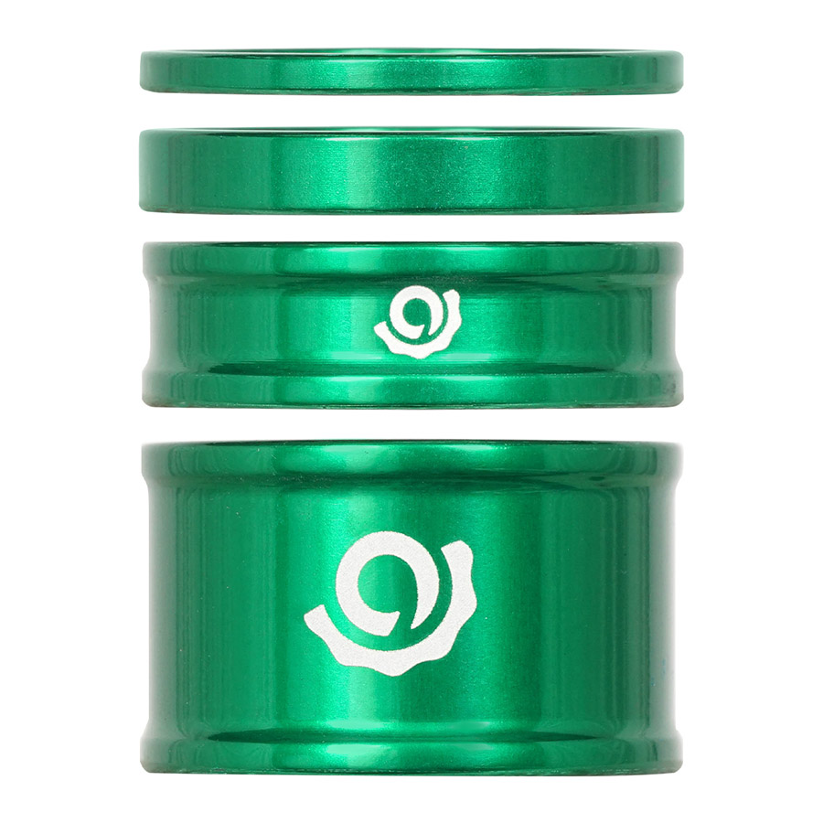 Industry Nine iRiX Headset Spacer Kit 1-1/8'' Height: 2.5mm/5mm/10mm/20mm Aluminum Green